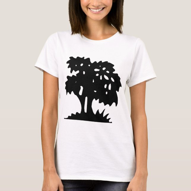 Camiseta Árbol personalizado - Negro (Anverso)