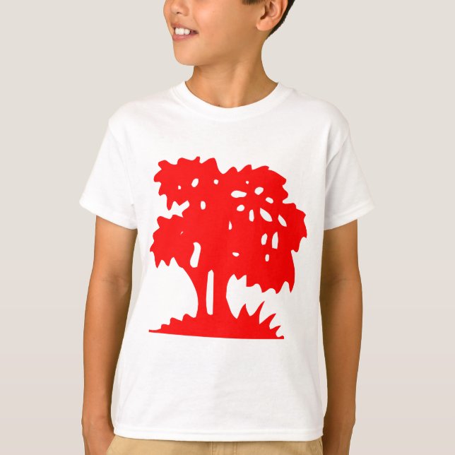 Camiseta Árbol personalizado - Rojo (Anverso)
