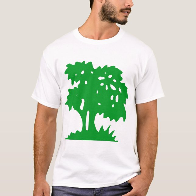 Camiseta Árbol personalizado - Verde de hierba (Anverso)