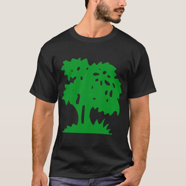 Camiseta Árbol personalizado - Verde de hierba (Anverso)