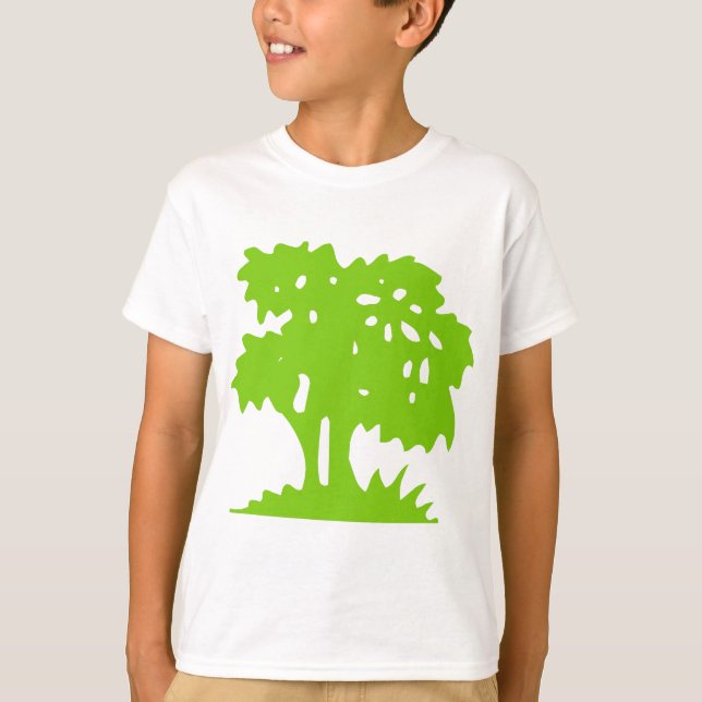 Camiseta Árbol personalizado - Verde marciano (Anverso)
