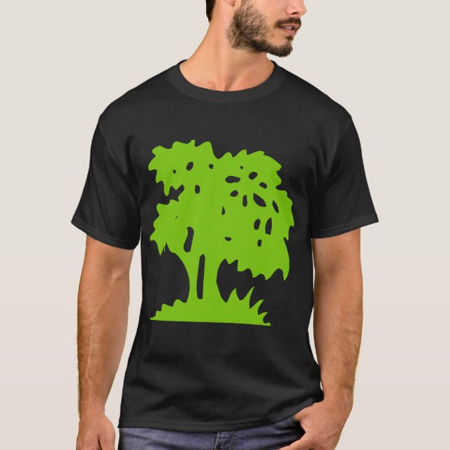 Camiseta Árbol personalizado - Verde marciano (Anverso)