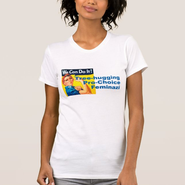 Camiseta Árbol que abraza Feminazi proabortista (Anverso)