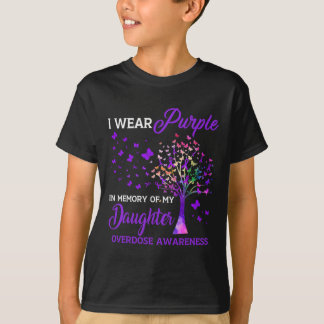 Camiseta Árbol Que Uso Memoria Púrpura De La Sobredosis De