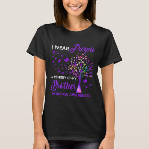 Camiseta Árbol Que Uso Memoria Púrpura De La Sobredosis Del