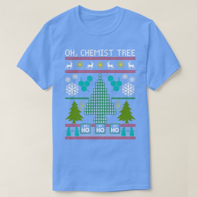 Camiseta Árbol químico Oh Navidades de árbol de química (Diseño del anverso)