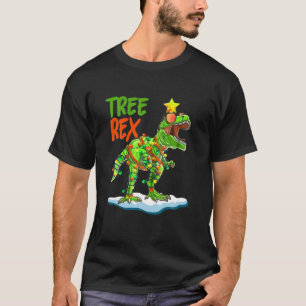 Camiseta Árbol Rex Dinosaurio Navidad Árbol Regalo de vestu