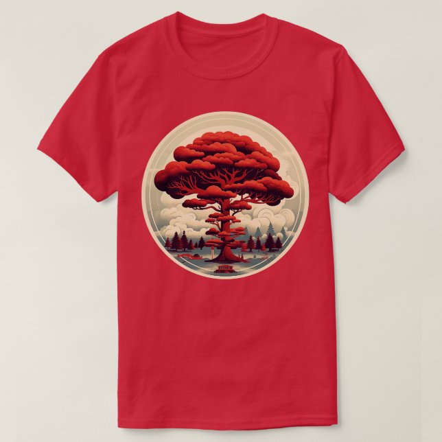 Camiseta Árbol rojo (Diseño del anverso)