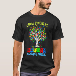 Camiseta Árbol Rompecabezas Crecer Amabilidad Conciencia de