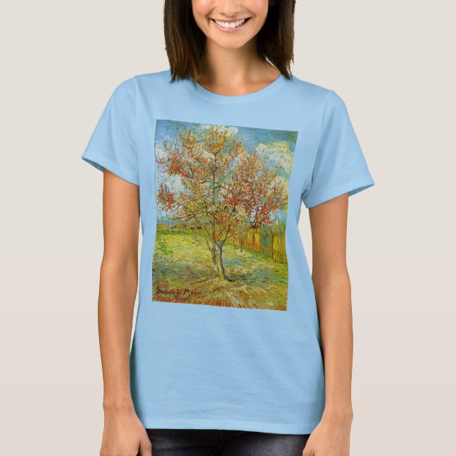 Camiseta Árbol rosa en flor por Vincent van Gogh (Anverso)