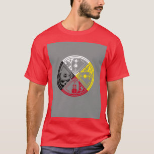 Camiseta ÁRBOL SACRED HOOP MEDICINE WHEEL Gráfico 