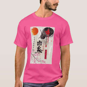 Camiseta Árbol Sakura Flor de Cerezo Vintage Escena Japones