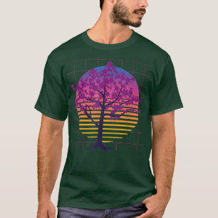 Camiseta Árbol Sakura Japón Flor Vaporwave Cherry de los añ