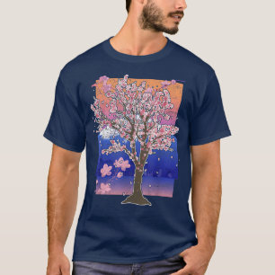 Camiseta Arbol sakura japonés flor rosa cereza B