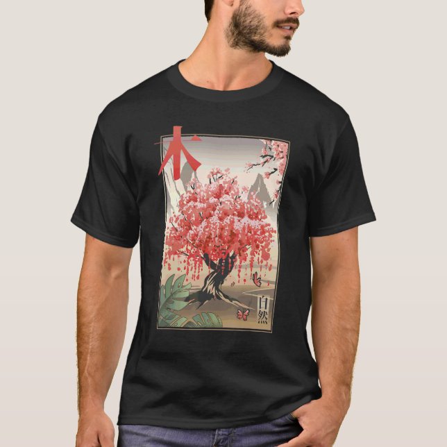 Camiseta Árbol sakura japonés tradicional (Anverso)