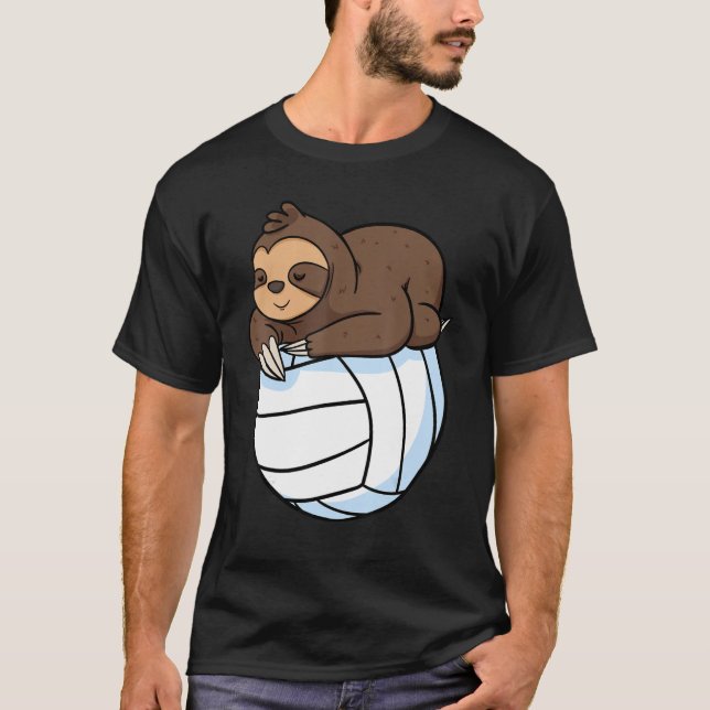 Camiseta Árbol salvaje deportivo de voleibol animal perezos (Anverso)