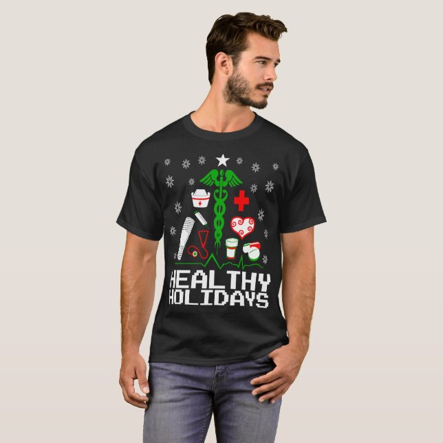 Camiseta Árbol sano de la enfermera de los días de fiesta (Anverso completo)