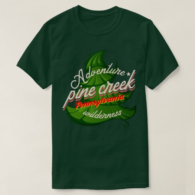 Camiseta Árbol silvestre Adventure Pine Creek Pennsylvania (Diseño del anverso)