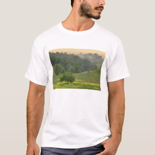 Camiseta Árbol solitario en campo agrícola, Toscana,
