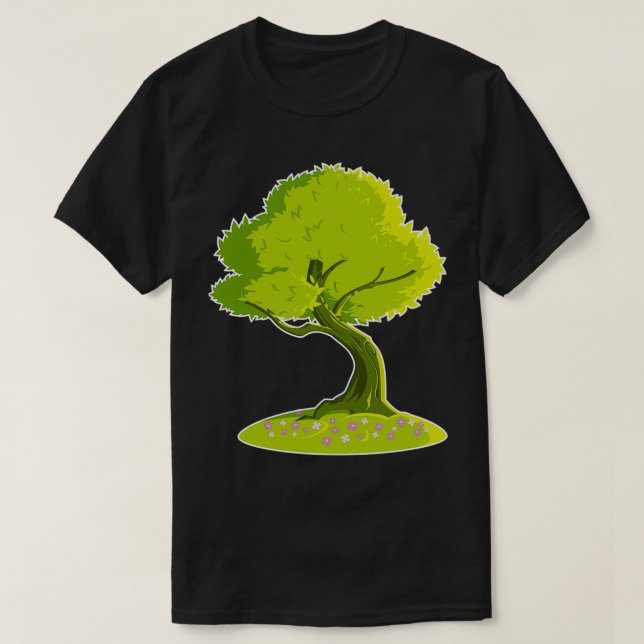 Camiseta árbol verde 1 (Diseño del anverso)