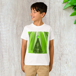 Camiseta Árbol verde de Navidad moderno con estrella