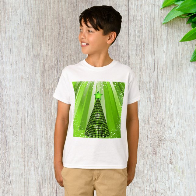 Camiseta Árbol verde de Navidad moderno con estrella (Subido por el creador)