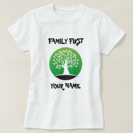 Camiseta Árbol verde de reunificación familiar de personali