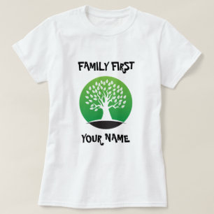 Camiseta Árbol verde de reunificación familiar de personali