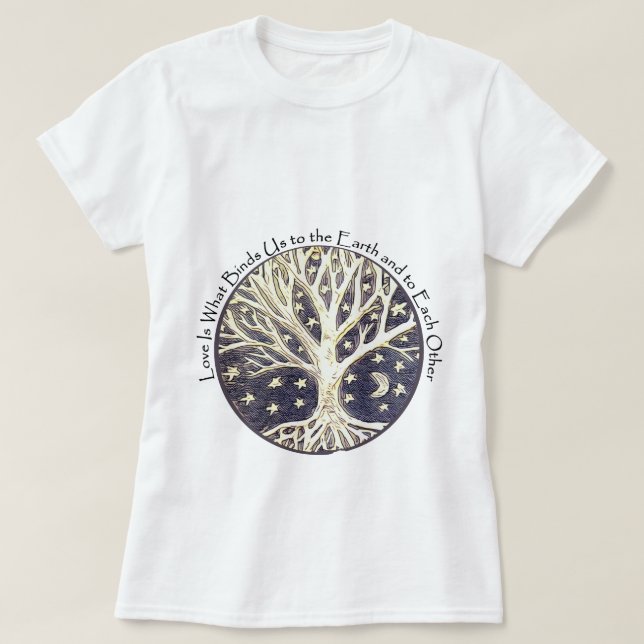 Camiseta Árbol y raíces (Diseño del anverso)