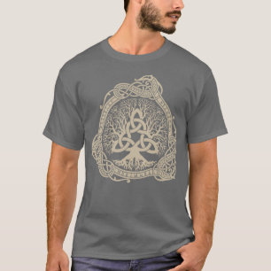 Camiseta Árbol Yggdrasil de vida dragón celta Viking