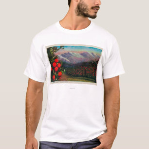 Camiseta Arboleda anaranjada de la colina en el WinterState