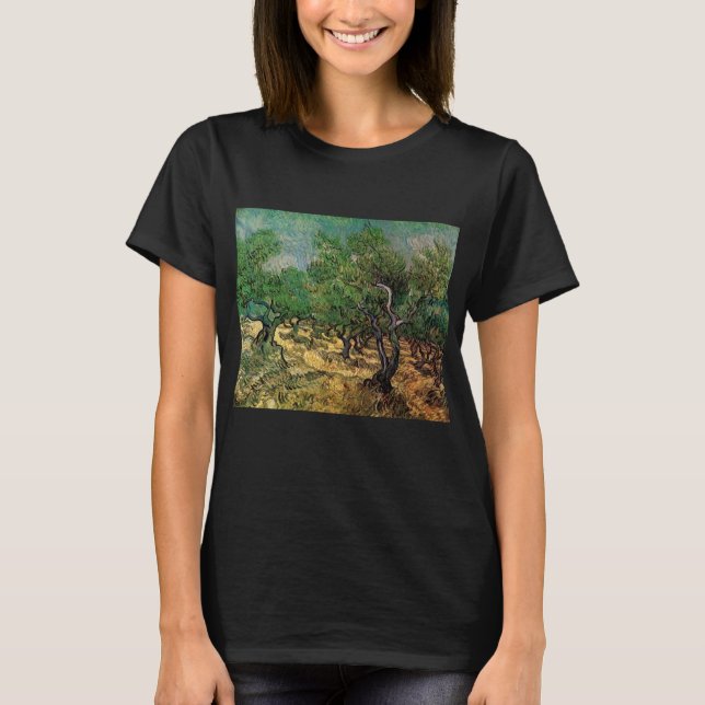 Camiseta Arboleda de olivos de Vincent van Gogh (Anverso)
