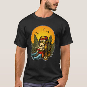 Camiseta Árboles al aire libre Mochila Montaña Hiker Boots