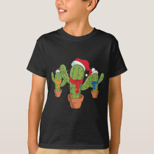 Camiseta Árboles Cactus Con Luces Navidades Mexicanos En Ju
