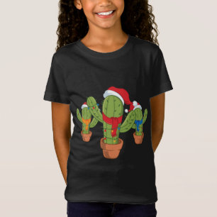 Camiseta Árboles Cactus Con Luces Navidades Mexicanos En Ju