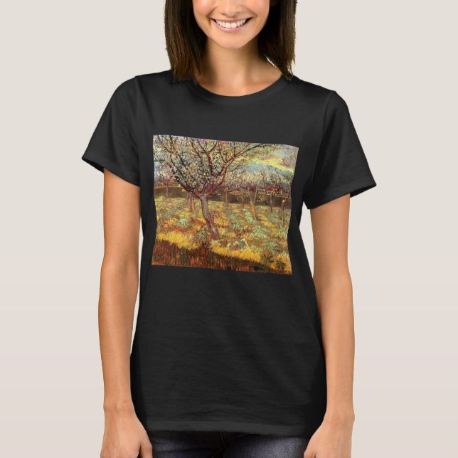 Camiseta Árboles de albaricoque en flor, por Vincent van Go (Anverso)