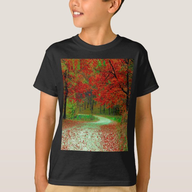 CAMISETA ÁRBOLES DE CARRETERA DE NATURALEZA BOTÁNICA PAISAJ (Anverso)