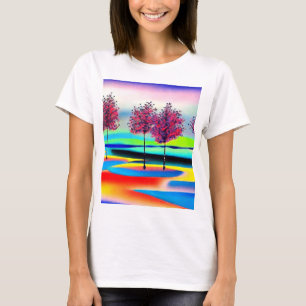 Camiseta Árboles de cerezo en agua de inundación