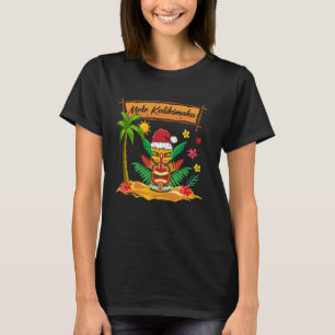Camiseta Árboles de coco Mele Kalikimaka Funny Hawaiano Chr