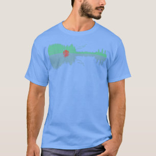 Camiseta Árboles de guitarra arte de reflexión del agua - M