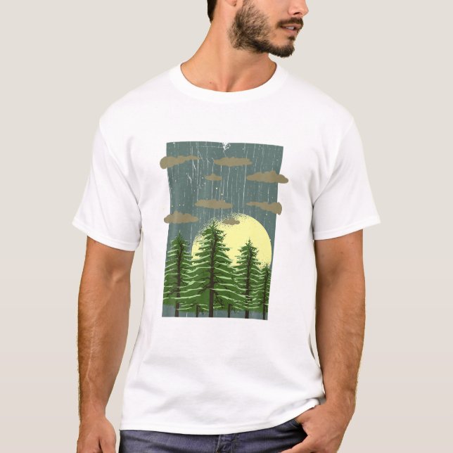 Camiseta Árboles de luna al aire libre Selva de vida silves (Anverso)