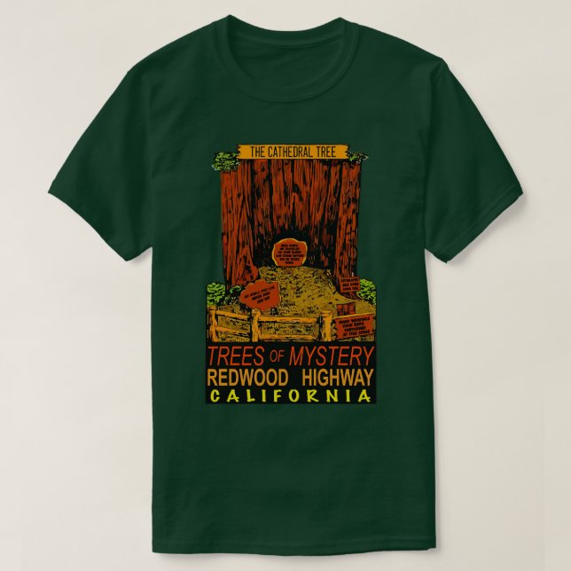 Camiseta Árboles de Mystery Redwood California (Diseño del anverso)