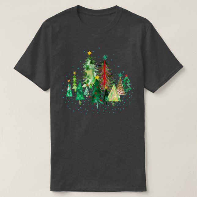 Camiseta Árboles de Navidad (Diseño del anverso)