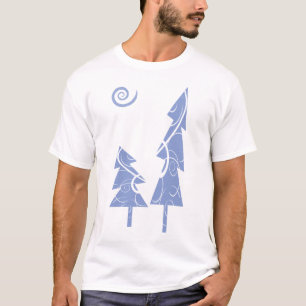 Camiseta árboles de Navidad azules