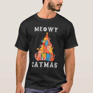 Camiseta Árboles de Navidad de Gato de Meowy Catmas