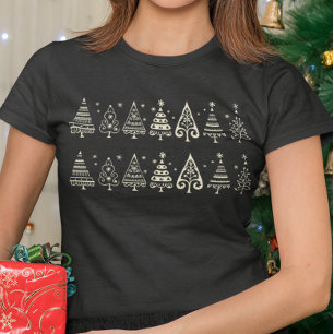 Camiseta Árboles de Navidad Escandinavos Minimalistas
