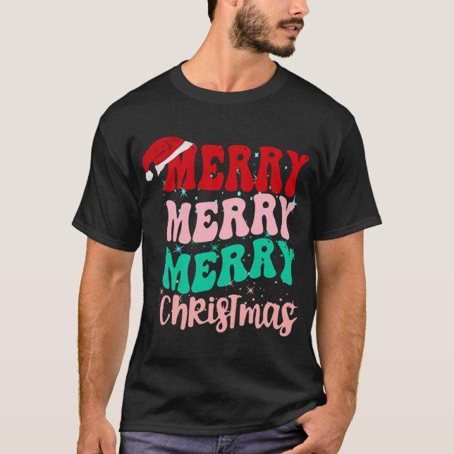 Camiseta Árboles de Navidad Feliz (Anverso)