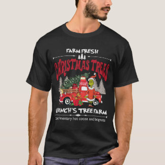 Camiseta árboles de navidad frescos de granja grinch
