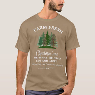 CAMISETA ÁRBOLES DE NAVIDAD FRESCOS, PINO, SPRUCE, FIR, CEP