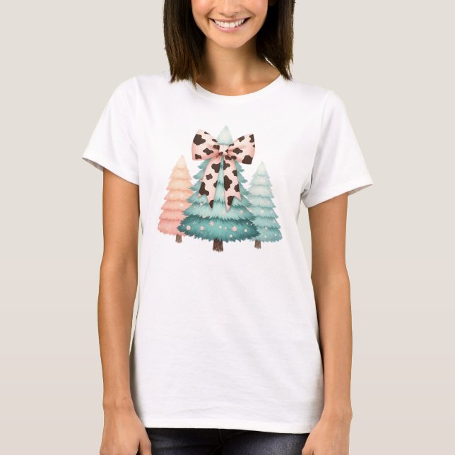 Camiseta Árboles de Navidad pasteles caprichosos con impres (Anverso)